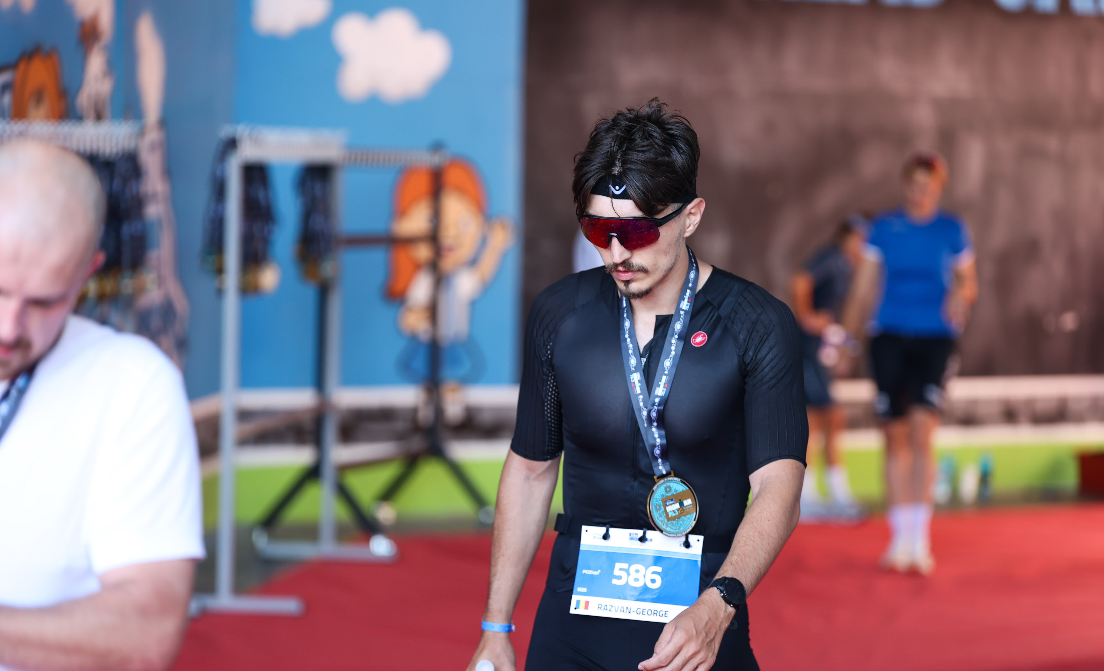 George Moldovan competing in his first Ironman 70.3 in Poznań, Poland